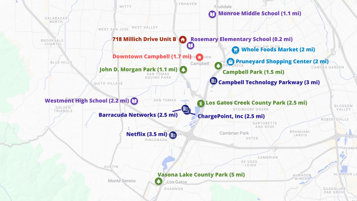 Detail Gallery Image 36 of 36 For 718 Millich Dr #B,  Campbell,  CA 95008 - 2 Beds | 2 Baths