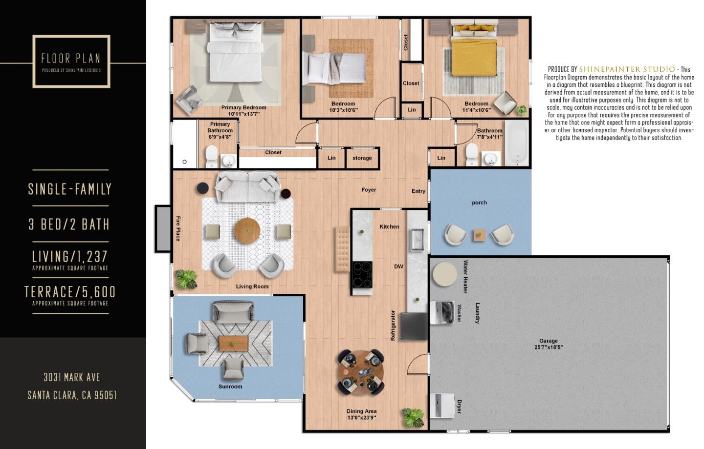 Detail Gallery Image 43 of 43 For 3031 Mark Ave, Santa Clara,  CA 95051 - 3 Beds | 2 Baths