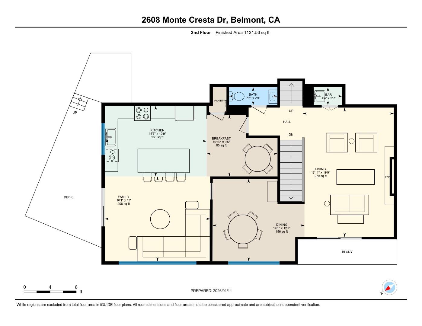 Detail Gallery Image 35 of 36 For 2608 Monte Cresta Dr, Belmont,  CA 94002 - 4 Beds | 2/1 Baths
