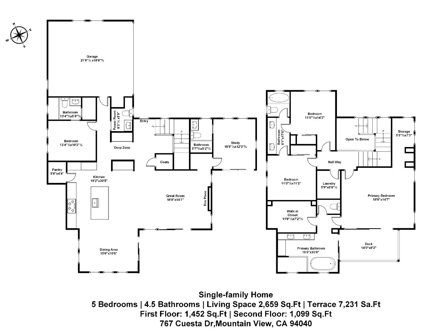 Detail Gallery Image 28 of 28 For 767 Cuesta Dr, Mountain View,  CA 94040 - 5 Beds | 4/1 Baths