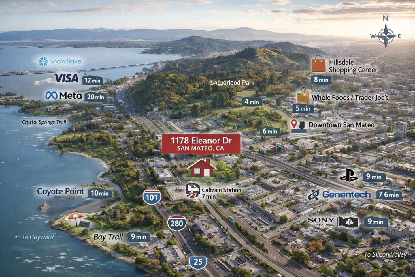 Detail Gallery Image 80 of 82 For 1718 Eleanor Dr, San Mateo,  CA 94402 - 3 Beds | 2 Baths