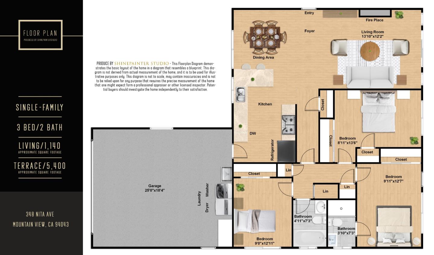 Detail Gallery Image 39 of 39 For 348 Nita Ave, Mountain View,  CA 94043 - 3 Beds | 2 Baths