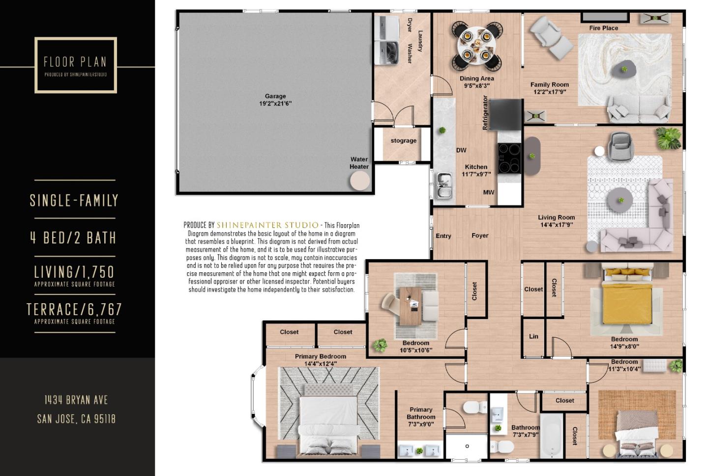 Detail Gallery Image 44 of 44 For 1434 Bryan Ave, San Jose,  CA 95118 - 4 Beds | 2 Baths