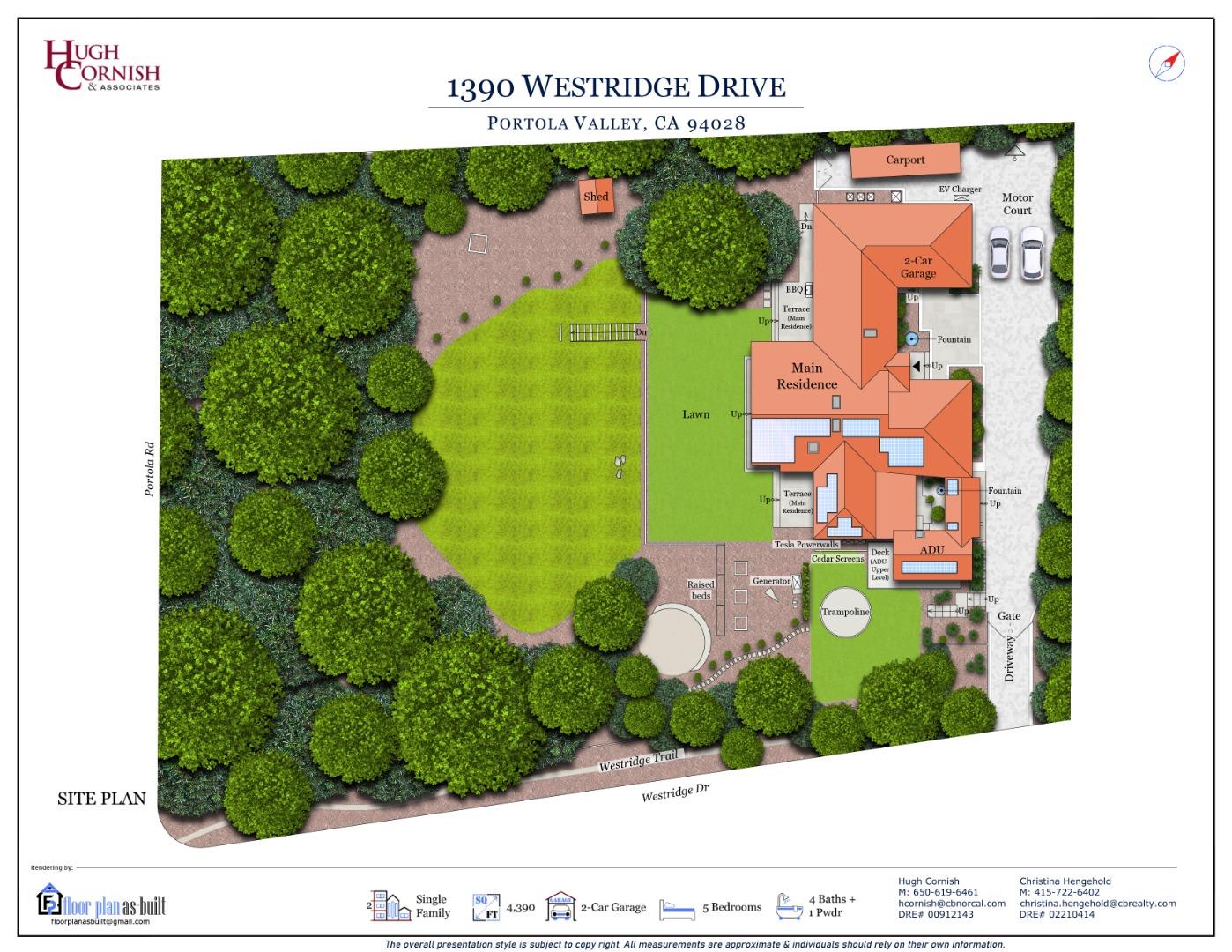 Detail Gallery Image 57 of 57 For 1390 Westridge Dr, Portola Valley,  CA 94028 - 5 Beds | 4/1 Baths