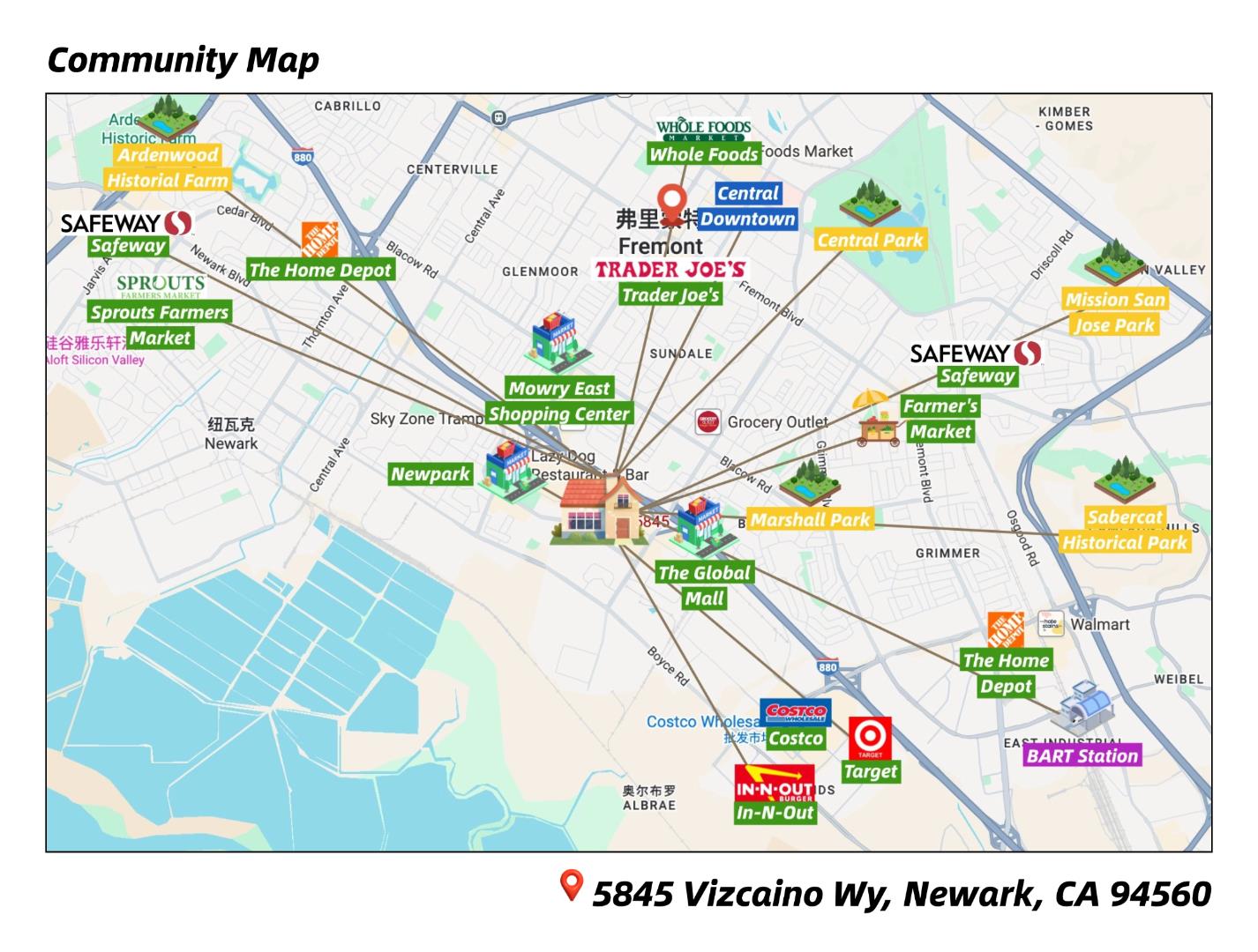 Detail Gallery Image 3 of 59 For 5845 Vizcaino Way, Newark,  CA 94560 - 4 Beds | 3 Baths