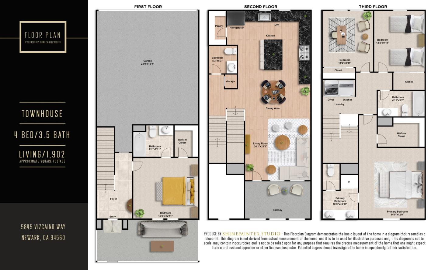 Detail Gallery Image 4 of 59 For 5845 Vizcaino Way, Newark,  CA 94560 - 4 Beds | 3 Baths