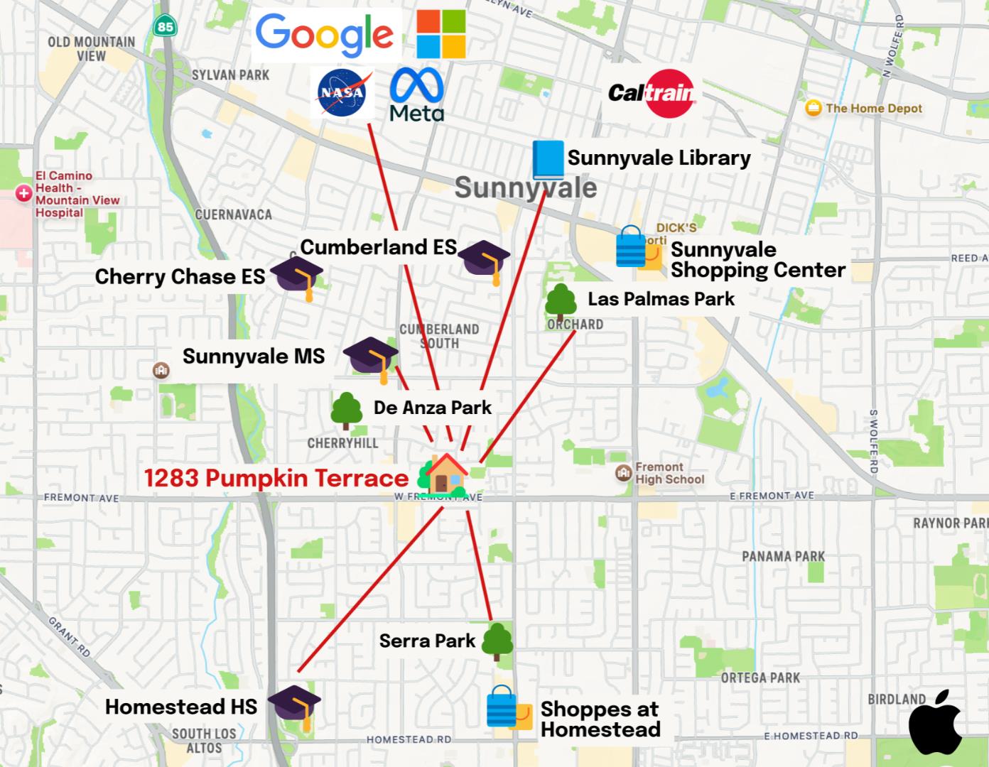 Detail Gallery Image 43 of 43 For 1283 Pumpkin Ter, Sunnyvale,  CA 94087 - 4 Beds | 2/1 Baths