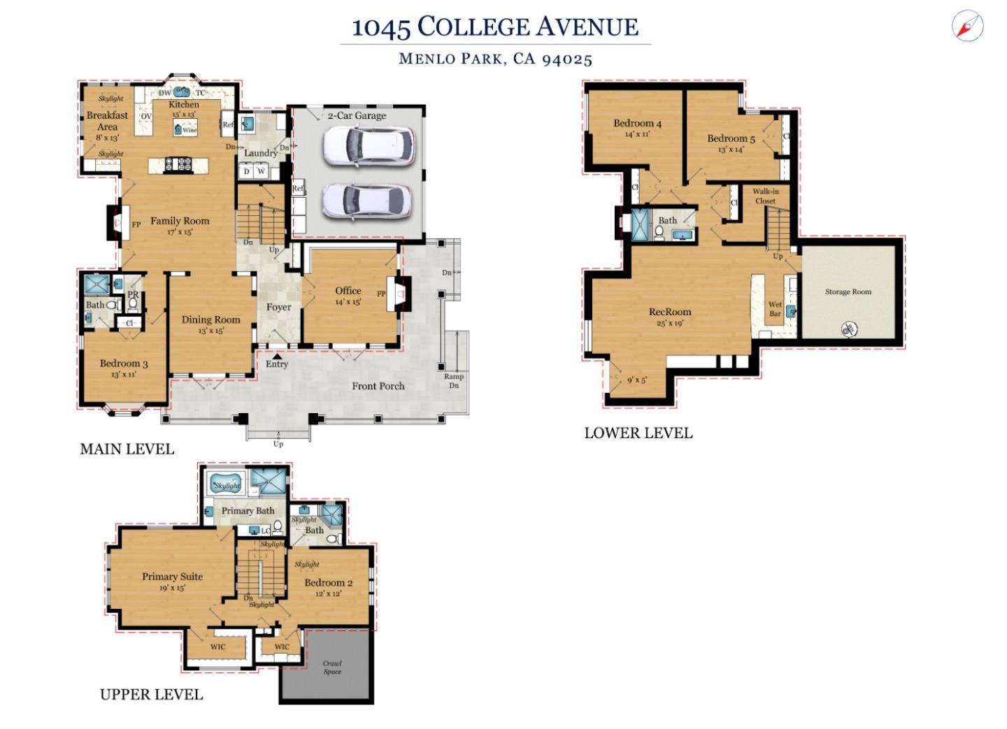 Detail Gallery Image 42 of 43 For 1045 College Ave, Menlo Park,  CA 94025 - 5 Beds | 4/1 Baths