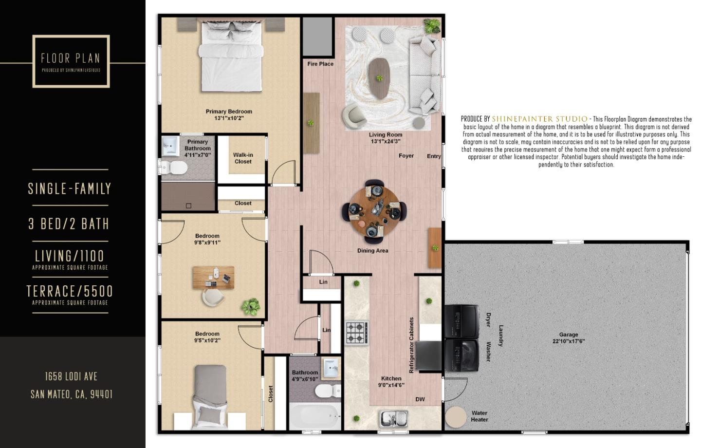 Detail Gallery Image 44 of 44 For 1658 Lodi Ave, San Mateo,  CA 94401 - 3 Beds | 2 Baths