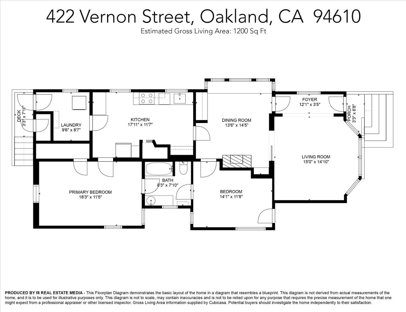 Detail Gallery Image 2 of 30 For 422 Vernon St, Oakland,  CA 94610 - 2 Beds | 1 Baths