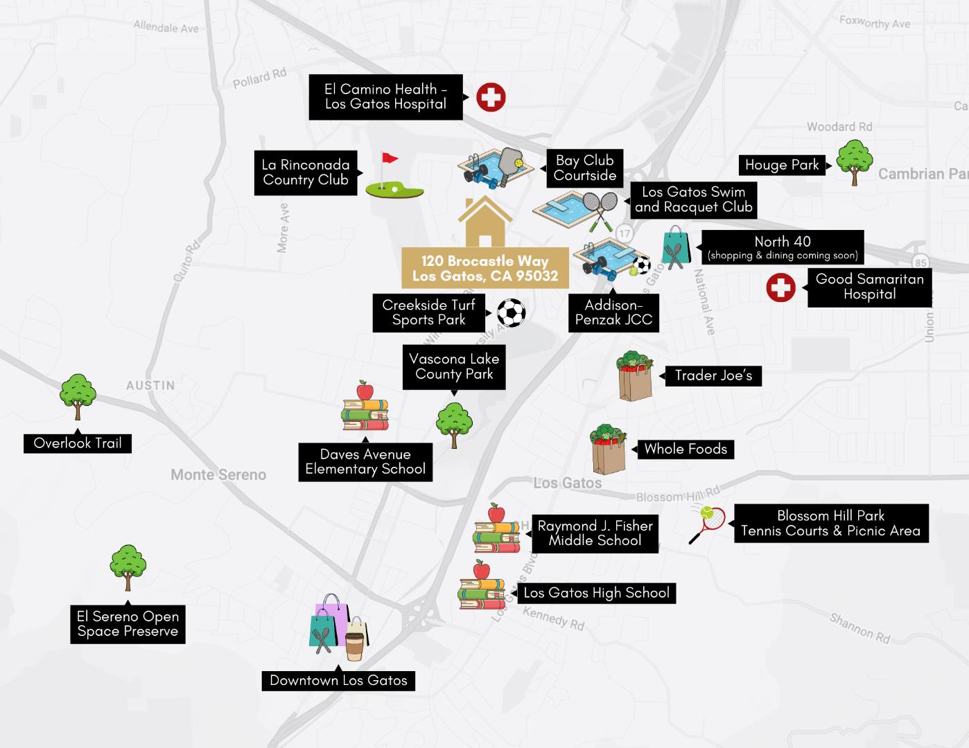 Detail Gallery Image 59 of 59 For 120 Brocastle Way, Los Gatos,  CA 95032 - 4 Beds | 2/1 Baths