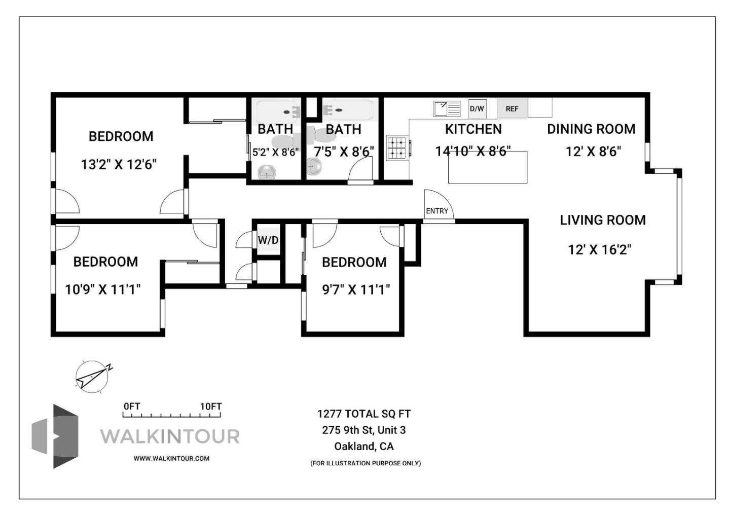 Detail Gallery Image 45 of 45 For 275 9th St #3,  Oakland,  CA 94607 - 3 Beds | 2 Baths