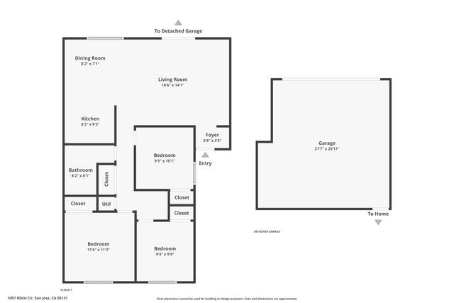 Detail Gallery Image 15 of 18 For 1097 Ribisi Cir, San Jose,  CA 95131 - 3 Beds | 1 Baths