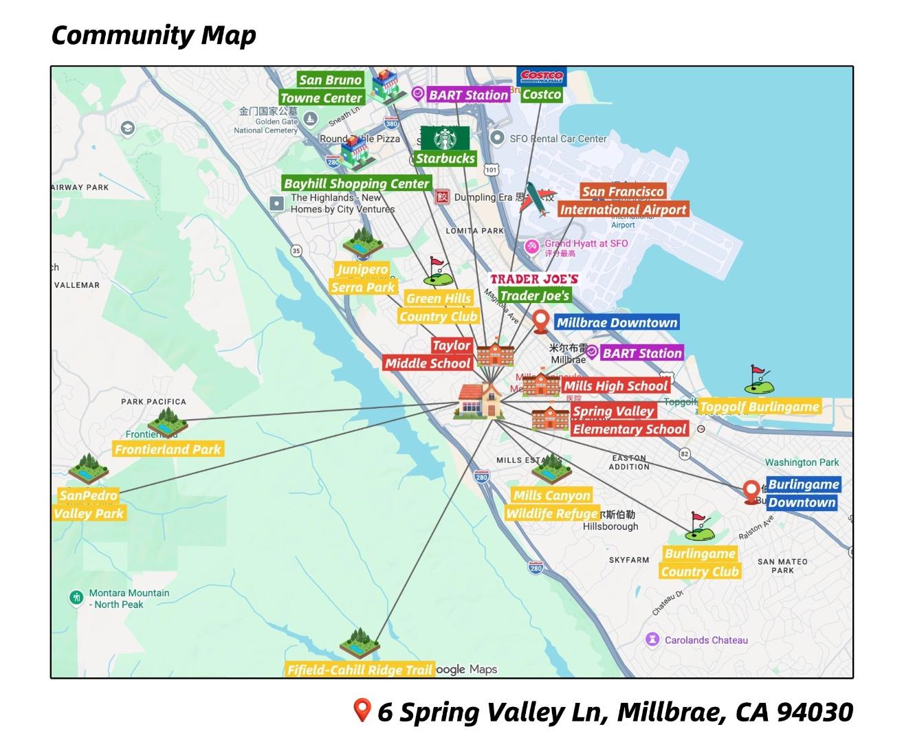 Detail Gallery Image 3 of 109 For 6 Spring Valley Ln, Millbrae,  CA 94030 - 6 Beds | 4 Baths