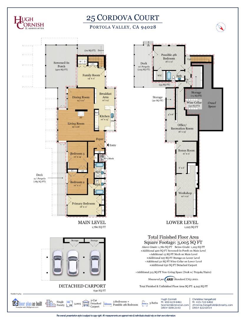 Detail Gallery Image 43 of 43 For 25 Cordova Ct, Portola Valley,  CA 94028 - 3 Beds | 3 Baths