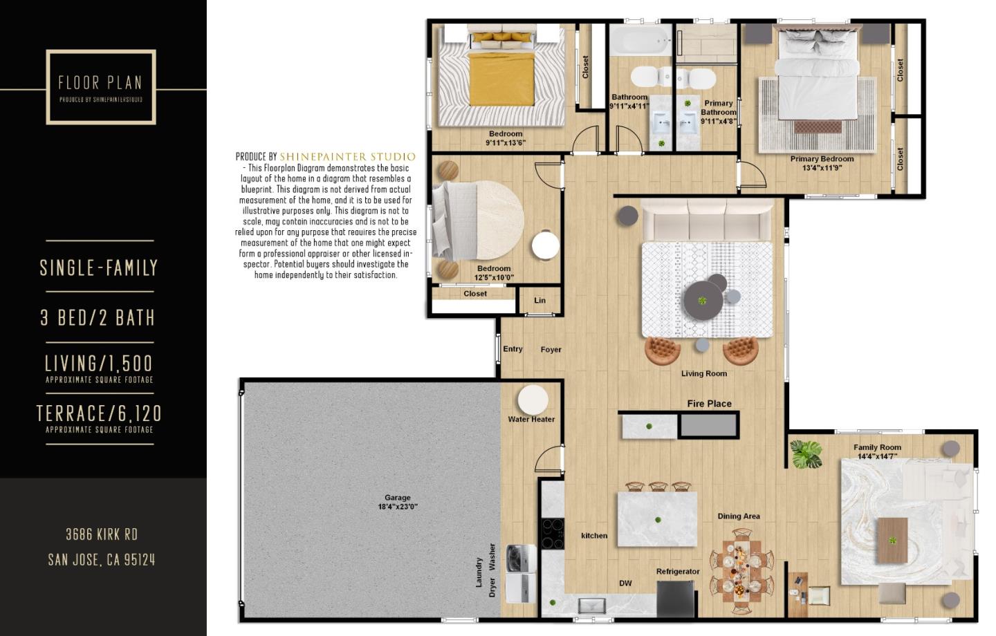 Detail Gallery Image 36 of 36 For 3686 Kirk Rd, San Jose,  CA 95124 - 3 Beds | 2 Baths