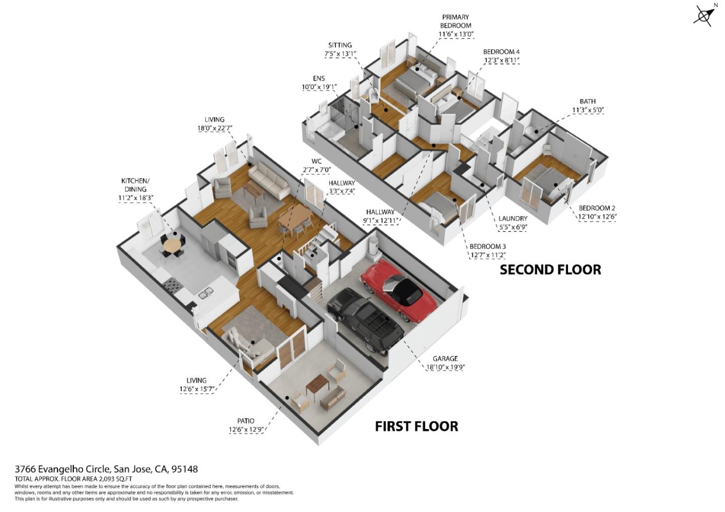 Detail Gallery Image 4 of 59 For 3766 Evangelho Cir, San Jose,  CA 95148 - 4 Beds | 2/1 Baths