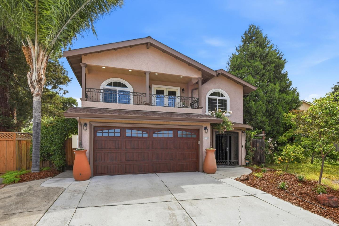 Located at the end of a peaceful cul-de-sac near the Evergreen Hills in San Jose. This 3-bedroom, 3-bath home offers 1,636 sq ft of living space. High ceilings create an airy, welcoming feel. Upstairs, a bright den and private balcony captures tranquil views. The kitchen features granite countertops, an electric range, dishwasher, and refrigerator, complemented by a dining area with a dining bar. Flooring includes a combination of tile and wood laminate throughout. The primary bedroom bath includes a shower over tub. Central AC and forced air heating. Energy efficient features including owned solar panels with backup battery and a tankless water heater. Home also includes rainwater collection barrels for rainwater harvesting. Spacious 7,400 sq ft lot featuring mature grapevines, fruit trees, and comfortable spacing from neighboring homes. A permanent outdoor shed and generous garage storage. Located in one of Evergreens most desirable neighborhoods, this home is just minutes from Evergreen Valley High School, Evergreen Village Square, parks, shopping, and the convenient commuter shuttle pickup area. Designated school Millbrook Elementary, Quimby Oak Middle School, and Evergreen Valley Highschool (Buyer to confirm) Open House 5/29 5-7pm, 5/30 12-3pm, 5/31 1-4pm