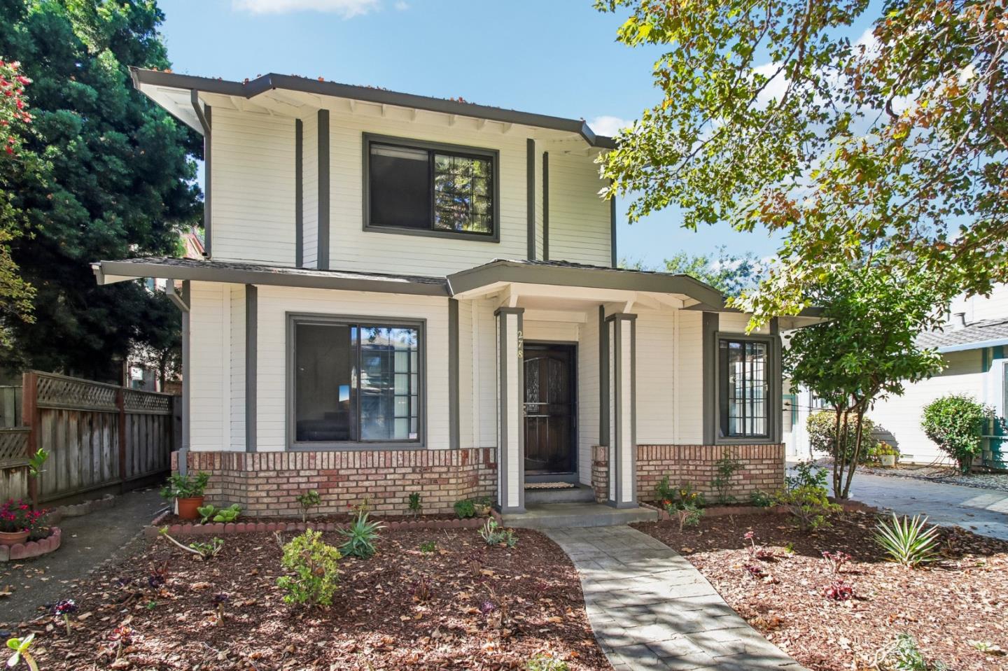 Move-in ready and tucked along a charming tree-lined cul-de-sac in San Jose's Blossom Valley, this two-story home offers a spacious, light-filled and flexible floor plan. Built in 1990, the home features 3 bedrooms and 3 baths, plus a generous main-level den currently used as a bedroom, ideal for guests or a home office. The kitchen features quartz countertops and backsplash and flows into the living area with a wood-burning fireplace and sliding doors opening to the backyard, creating a wonderful connection between indoor and outdoor living. Step outside to a low-maintenance backyard with a paved patio for outdoor dining and barbecues, along with pear and fig trees. Abundant dual-pane windows and upstairs skylights bring in natural light, while an indoor laundry closet with built-in folding counter adds convenience. Additional highlights include fresh exterior paint, Pergo flooring, a two-year-old composition roof, an attached two-car garage and refreshed, low-maintenance front landscaping with a guava tree. Just moments from Martial Cottle Park, a 287-acre urban agricultural park with miles of paved walking and biking trails, gardens, open space and community programs. Convenient to shopping, dining, Costco, Kaiser, Highways 85, 87 and 101, Caltrain and light rail.